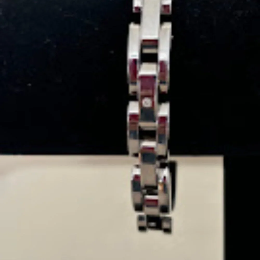 Sterling Silver (925) Bracelet (8") and Ring (9.5) with Moissanite Stones - Picture 4 of 16